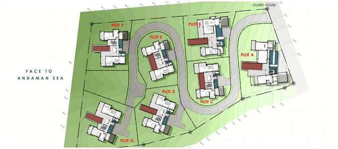 Empty land space with villa plans